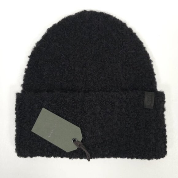 NWT ALL SAINTS WOOL ALPACA Blend Darby‎ Beanie Teddy Black One Size main image 8